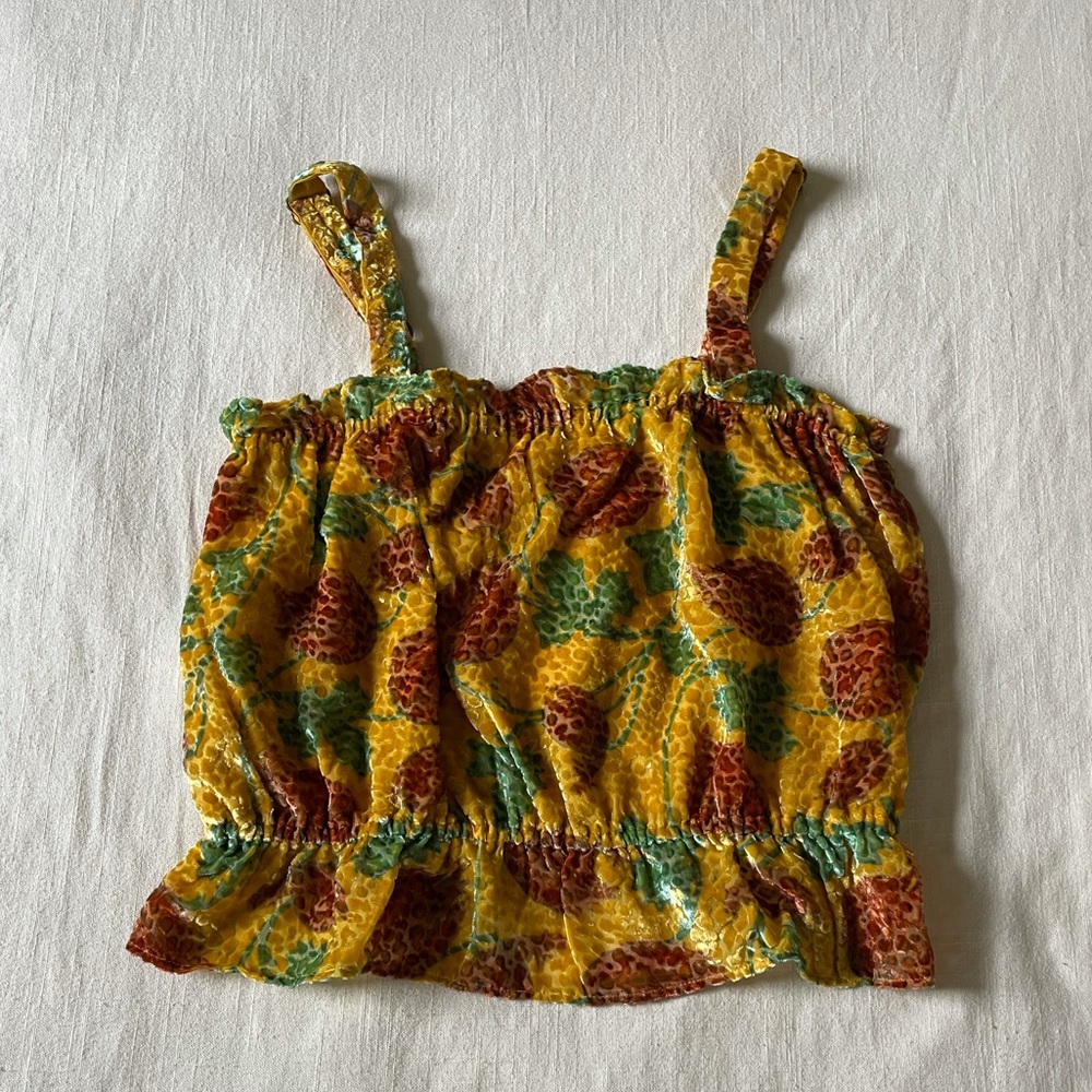 Anthropologie velvet tank top
